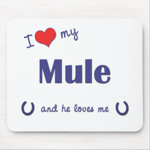 Mousepad Eu amo minha mula (a mula masculina)