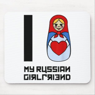 Mousepad Eu Amo Minha Namorada Russa Matrioszka _1