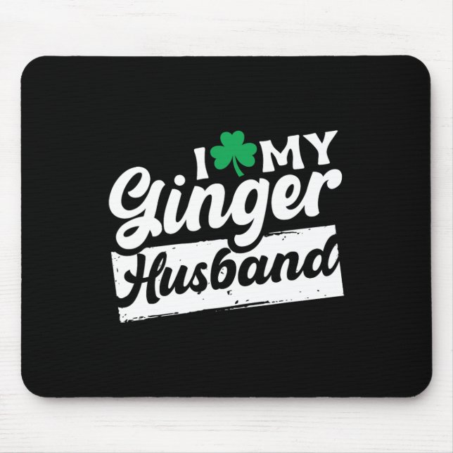 Mousepad Eu Amo Minha Rua De Shamrock De Cabeça Vermelha De (Frente)
