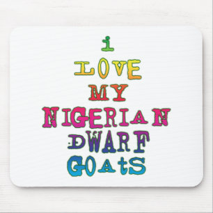 Mousepad Eu amo minhas cabras nigerianas do anão