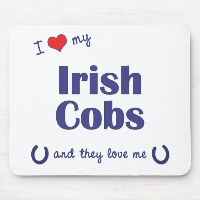 Mousepad Eu amo minhas espigas irlandesas (os cavalos (Frente)