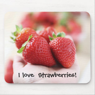 Mousepad Eu amo morangos!