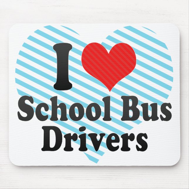 Mousepad Eu amo motoristas de auto escolar (Frente)