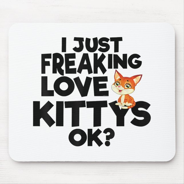MOUSEPAD EU AMO MUITO GATINHOS OK  (Frente)