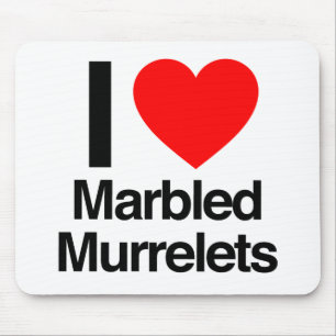 Mousepad eu amo murrelets marmoreados