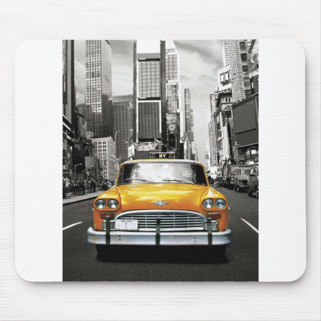 Mousepad Eu amo NYC - táxi de New York (Frente)