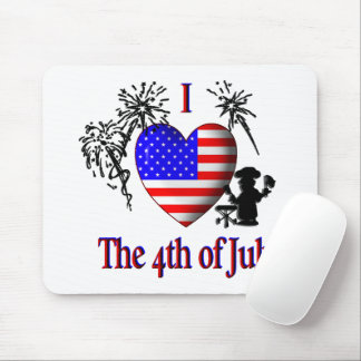 Mousepad Eu Amo o 4 de Julho