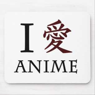 Mousepad Eu amo o Anime