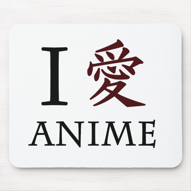 Mousepad Eu amo o Anime (Frente)