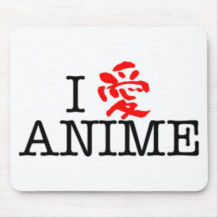 Mousepad Eu amo o Anime
