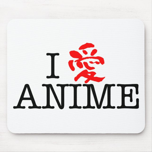 Mousepad Eu amo o Anime (Frente)