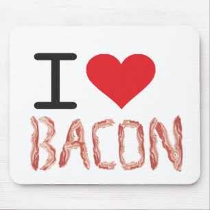 Mousepad Eu amo o bacon