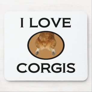 Mousepad Eu amo o bumbum do Corgi dos Corgis