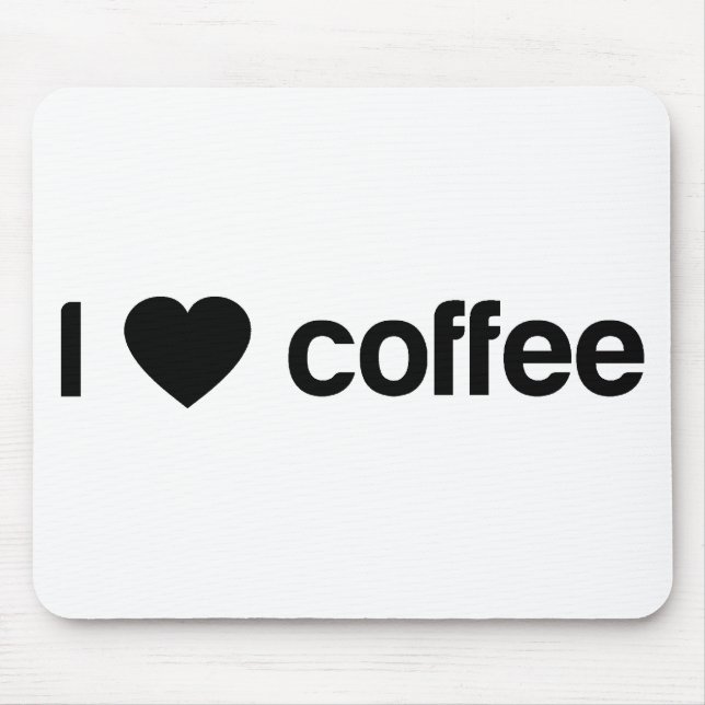 Mousepad Eu amo o café (Frente)
