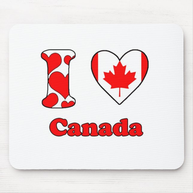 Mousepad Eu amo o Canadá (Frente)