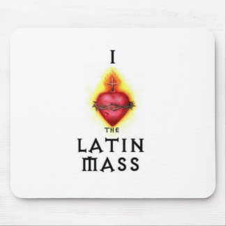 Mousepad EU AMO o coração sagrado maciço Latin de Jesus
