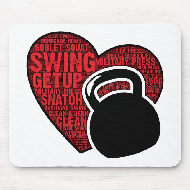 MOUSEPAD EU AMO O DESIGN DE KETTLEBELL (Frente)