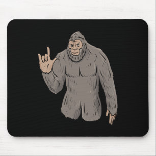 Mousepad Eu amo o gesto de mão Asl do Pé Grande