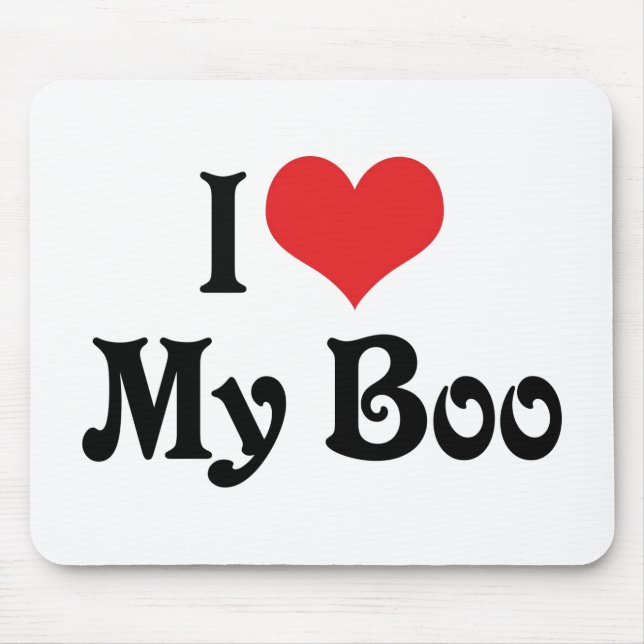 Mousepad Eu Amo O Meu Boo (Frente)