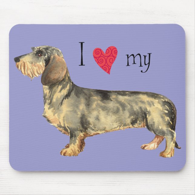 Mousepad Eu Amo o meu Dachshund (Frente)