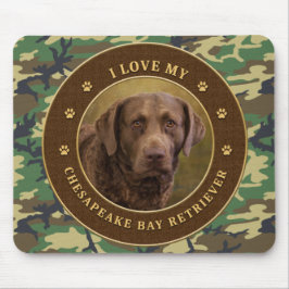 Mousepad Eu Amo O Meu Rato De Cammo Retriever Da Baía Chesa