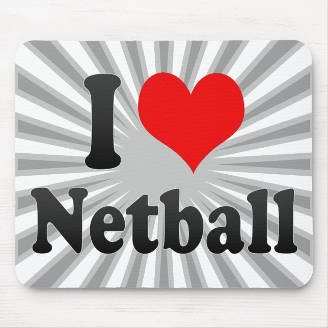 Mousepad Eu amo o Netball (Frente)
