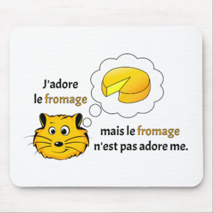 Mousepad Eu amo o queijo