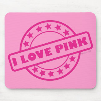 Mousepad Eu amo o rosa