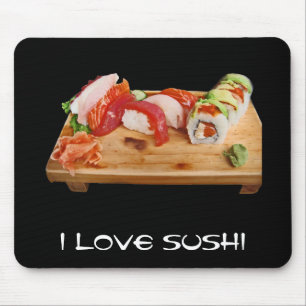 Mousepad Eu amo o sushi