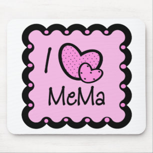 Mousepad Eu amo o t-shirt bonito de Mema