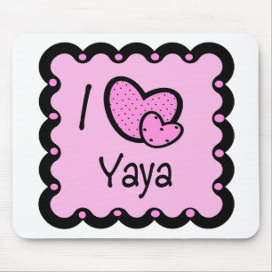 Mousepad Eu amo o t-shirt bonito de YaYa