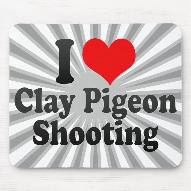 Mousepad Eu amo o tiro do pombo de argila (Frente)