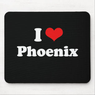 Mousepad Eu amo o Tshirt do branco do Tshirt de Phoenix