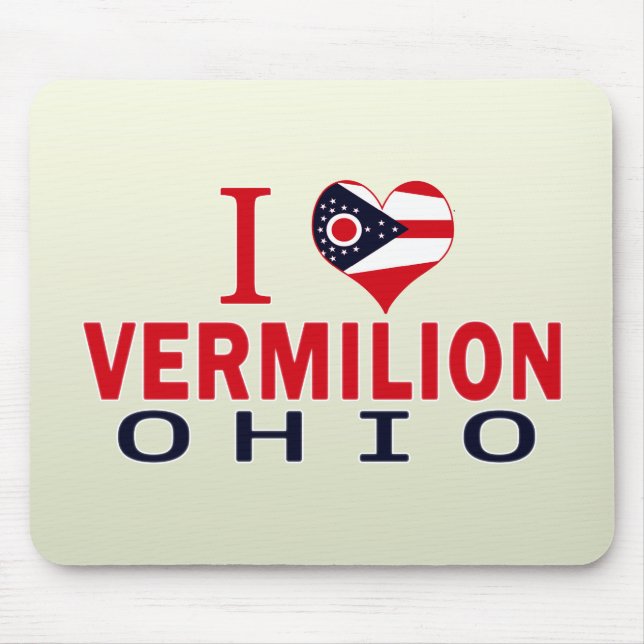 Mousepad Eu amo o Vermilion, Ohio (Frente)