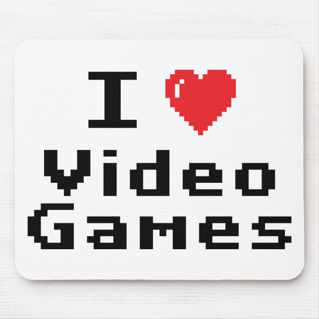 Mousepad Eu amo o video games (Frente)