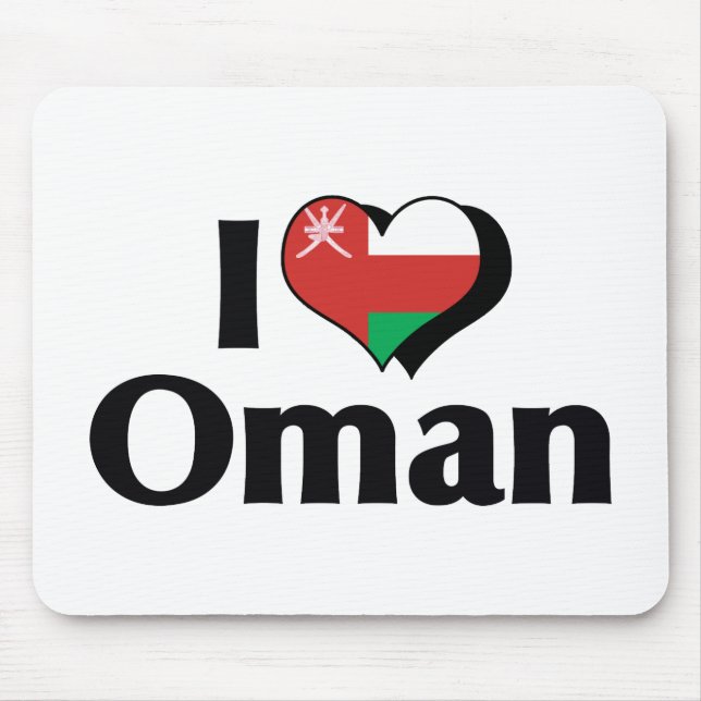 Mousepad Eu Amo Oman Flag (Frente)