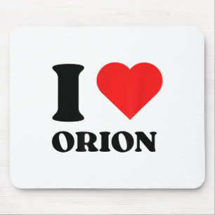 Mousepad Eu amo Orion I Heart Orion Name Y2k Dia de os namo