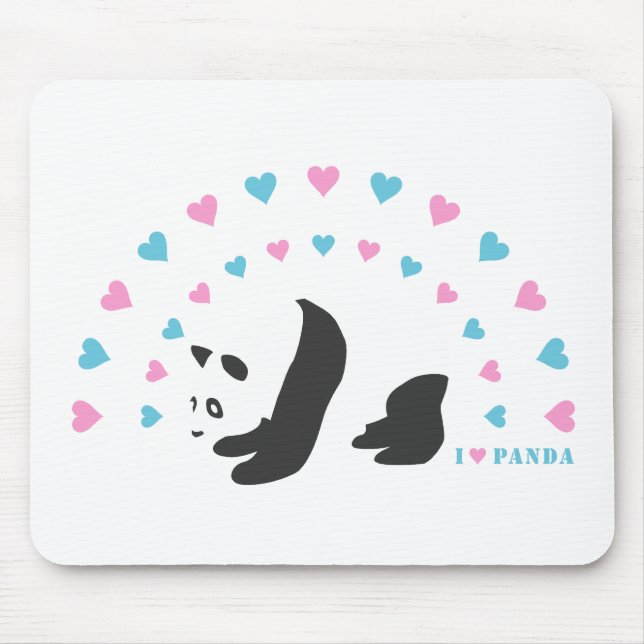 Mousepad Eu Amo Panda (Frente)
