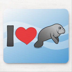 Mousepad Eu amo peixes-boi