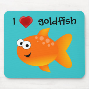 Mousepad Eu Amo Peixes Dourados