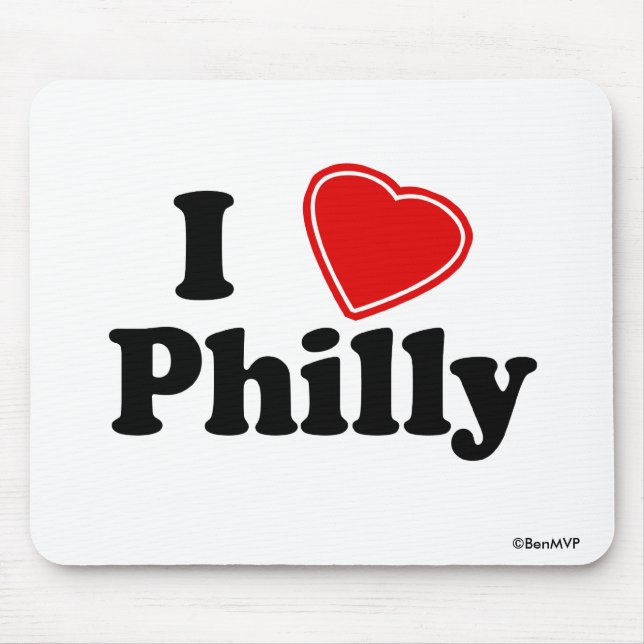 Mousepad Eu amo Philly (Frente)
