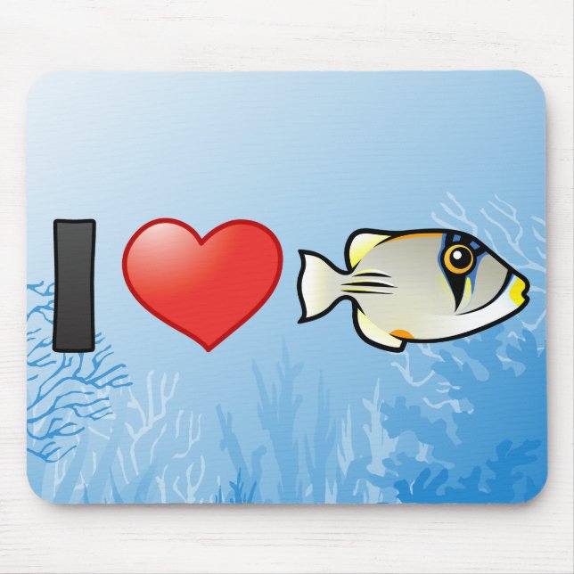 Mousepad Eu Amo Picassofish Árabe (Frente)