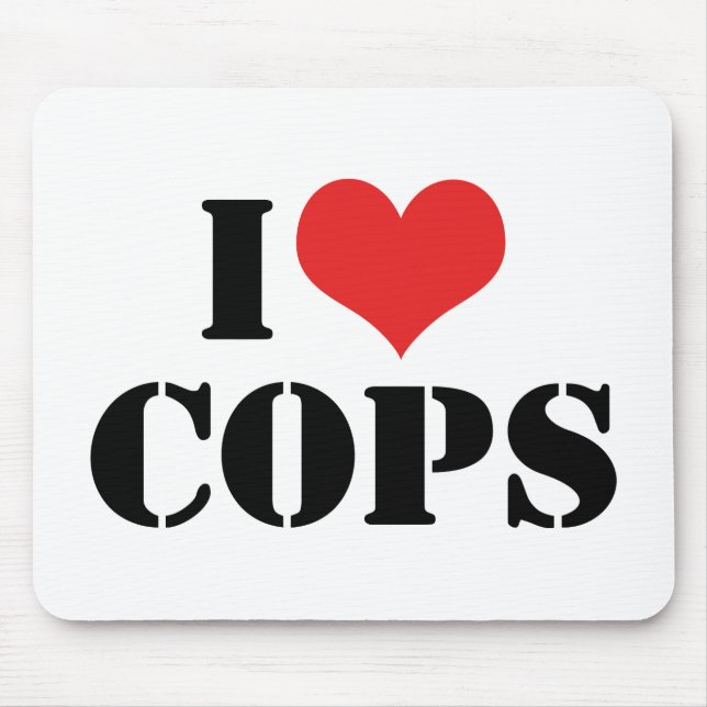 Mousepad Eu Amo Policiais (Frente)