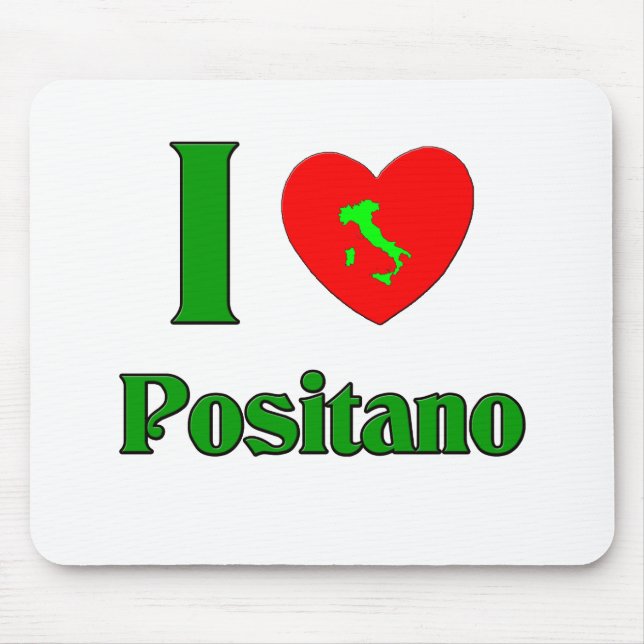 Mousepad Eu amo Positano Italia (Frente)