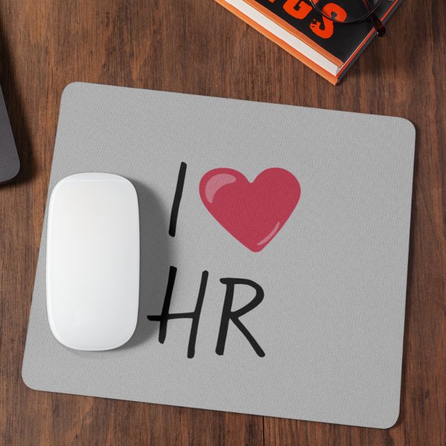 Mousepad Eu Amo Presente do Escritório de RH Recursos Human (Criador carregado)