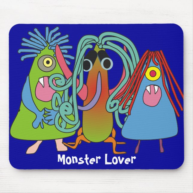 Mousepad "Eu amo presentes dos monstro" (Frente)