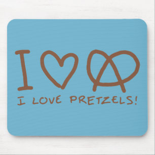 Mousepad Eu Amo Pretzels