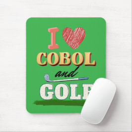 Mousepad Eu amo programação Cobol e golfe