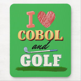 Mousepad Eu amo programação Cobol e golfe