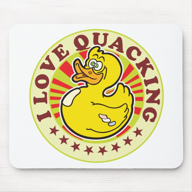 Mousepad Eu amo Quacking (Frente)